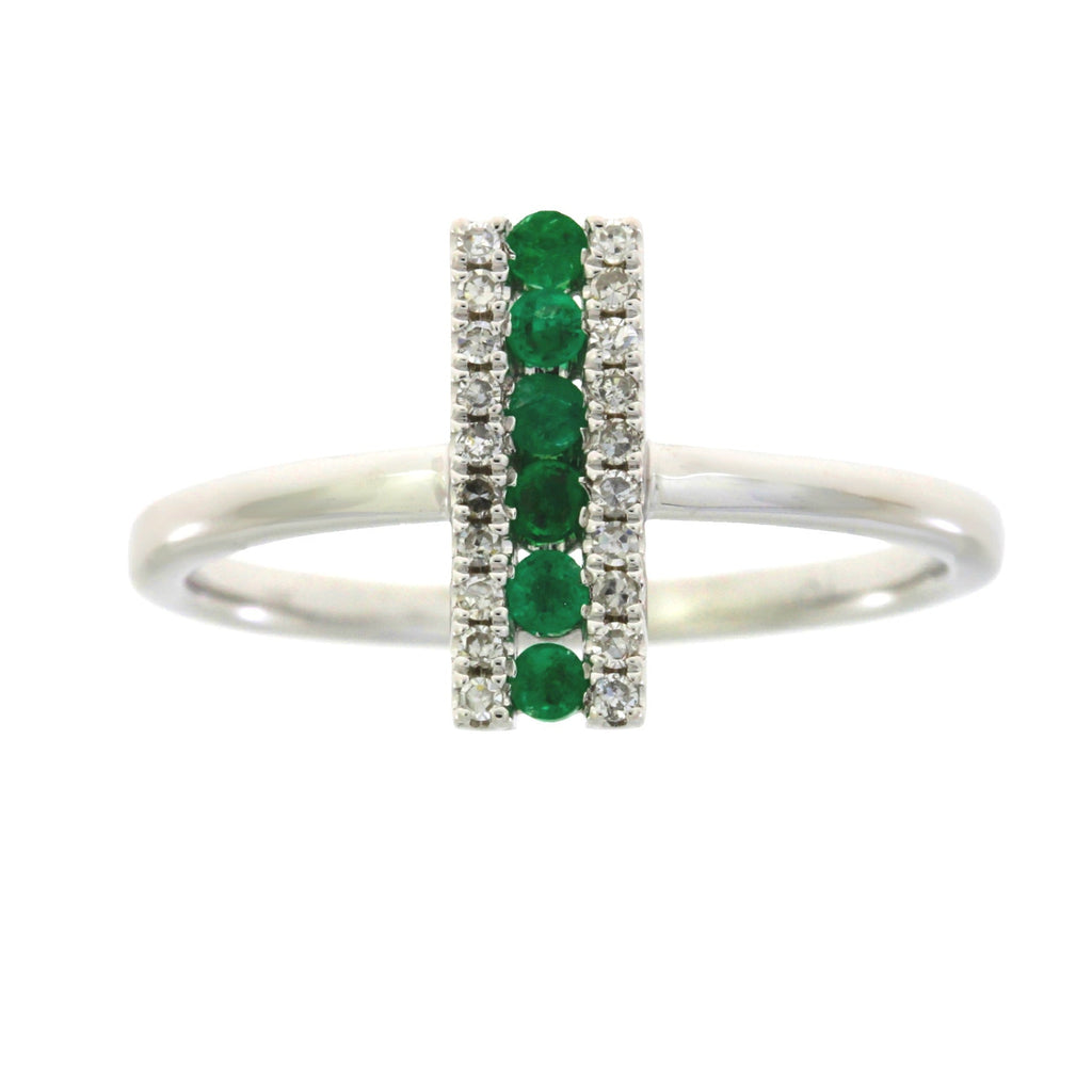 .25ct Emerald Diamond Ring 14KT White Gold
