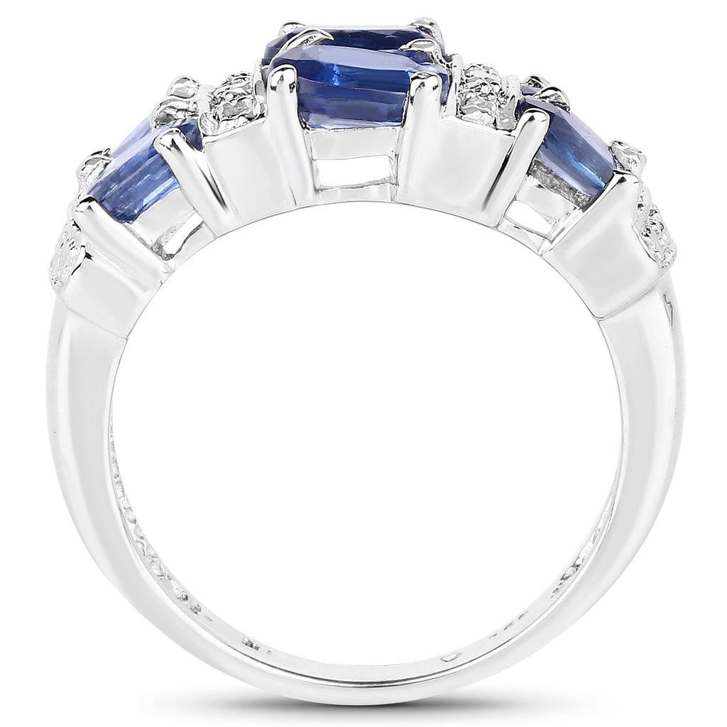 2.44 Carat Genuine Kyanite .925 Sterling Silver Ring