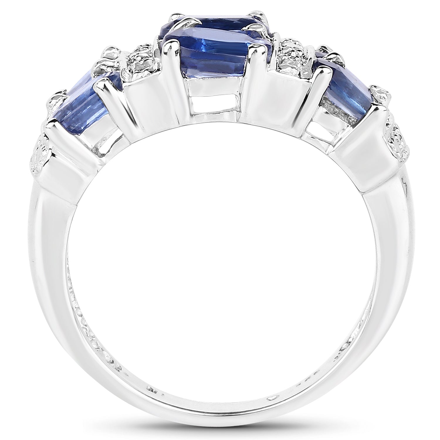 2.44 Carat Genuine Kyanite .925 Sterling Silver Ring