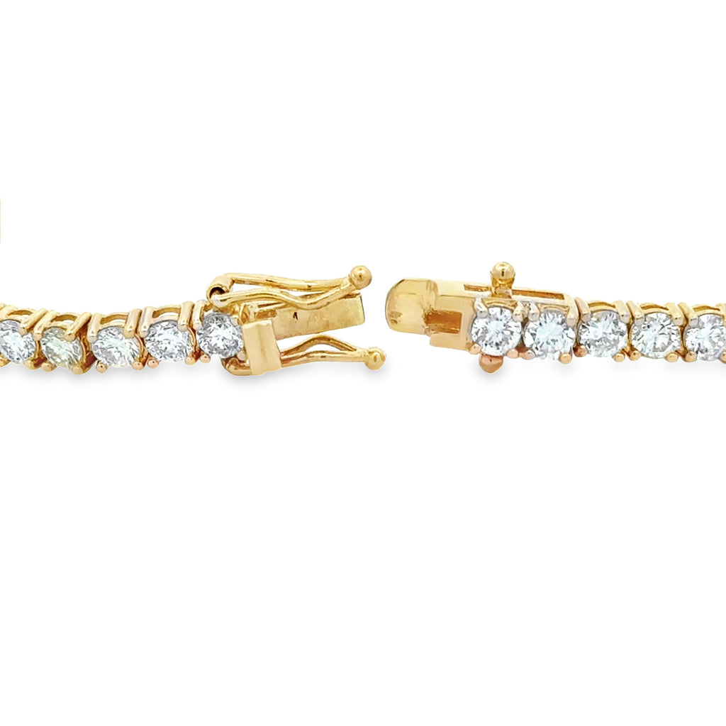 5.50ct Diamond Tennis Bracelet 18KT Yellow Gold
