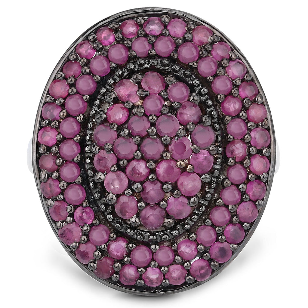 3.11 Carat Genuine Ruby .925 Sterling Silver Ring