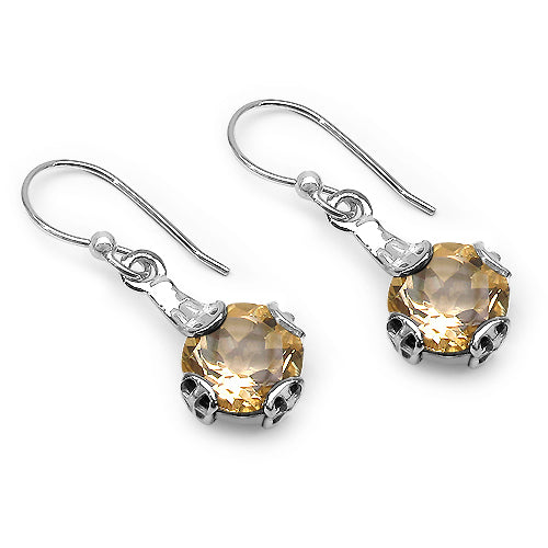 11.40 Carat Genuine Citrine .925 Sterling Silver Ring, Pendant and Earrings Set