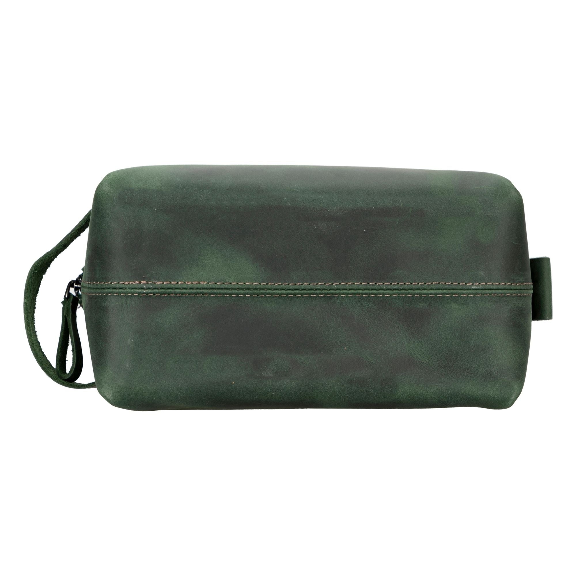 Oswego Men's Leather Dopp Kit & Small Travel Handbag