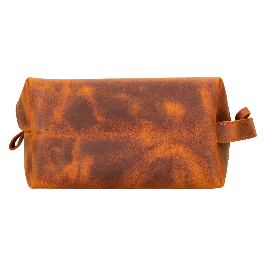 Oswego Men's Leather Dopp Kit & Small Travel Handbag