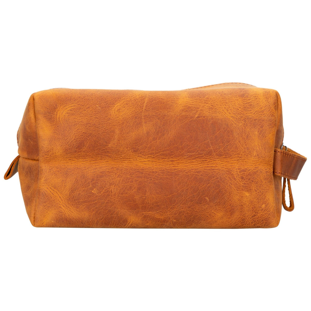 Oswego Men's Leather Dopp Kit & Small Travel Handbag
