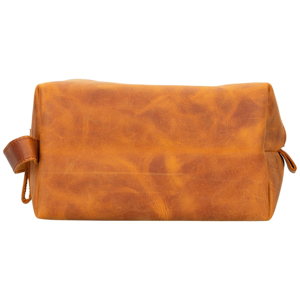 Oswego Men's Leather Dopp Kit & Small Travel Handbag