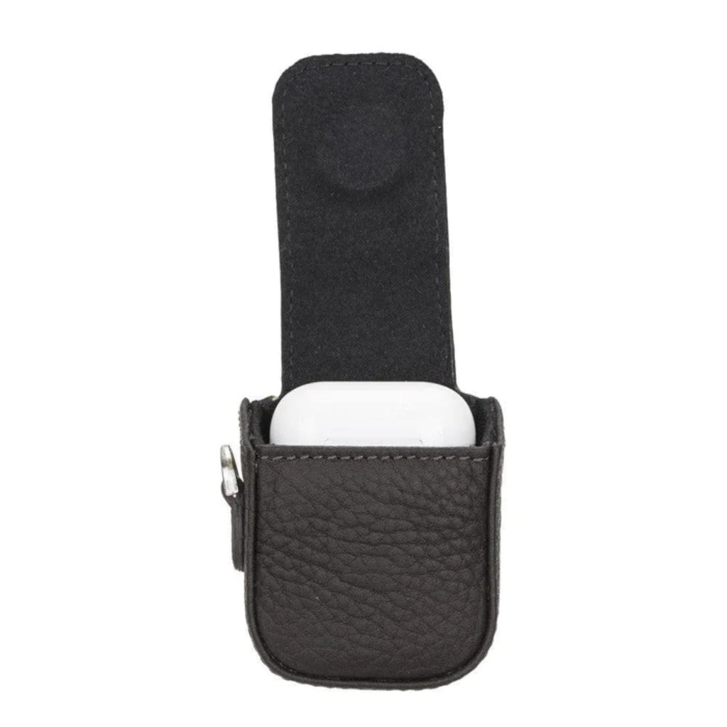 Aurora Luxury Leather AirPods Case with Attached Wrist Strap