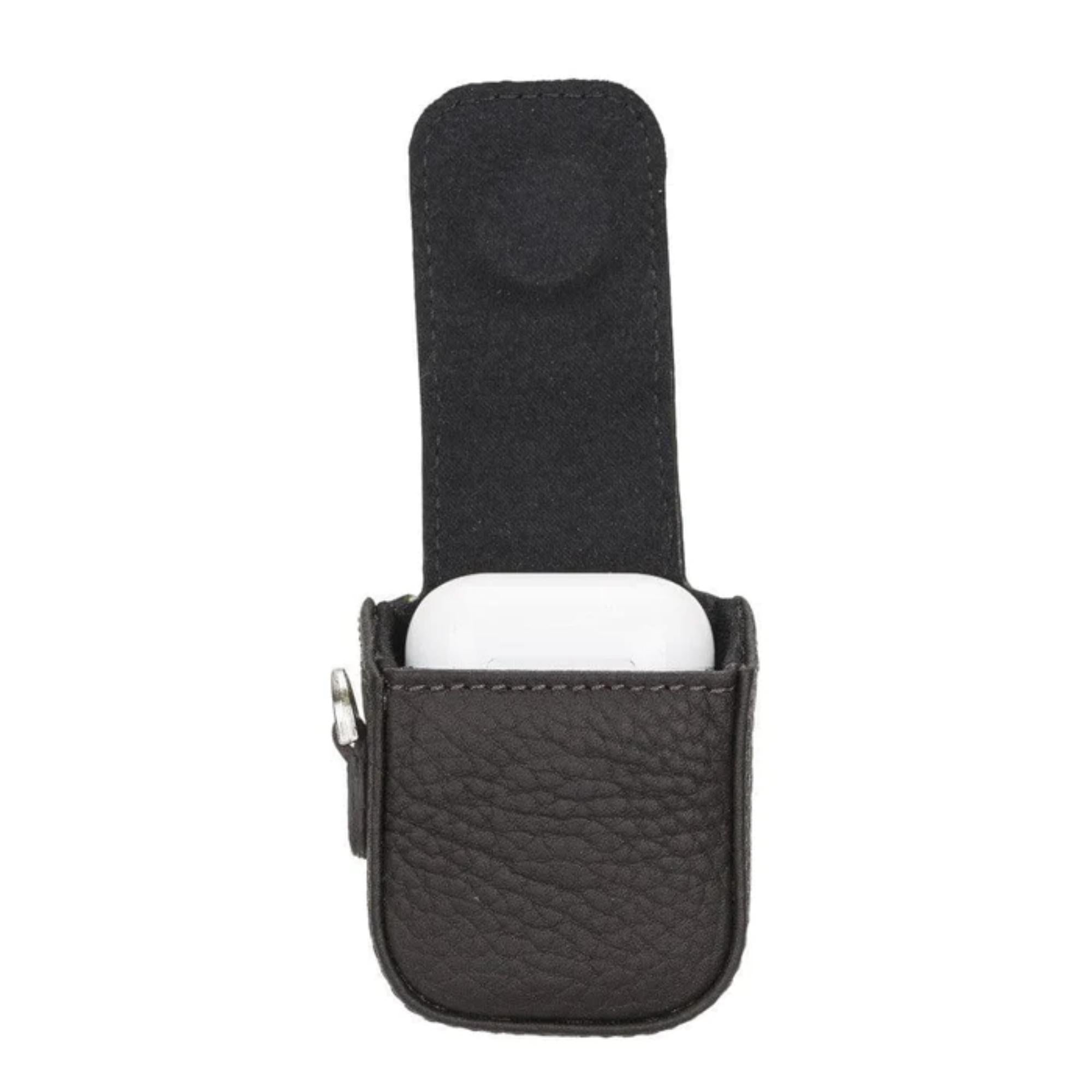 Aurora Luxury Leather AirPods Case with Attached Wrist Strap