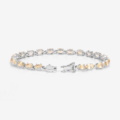 9.03 Carat Genuine Citrine .925 Sterling Silver Bracelet
