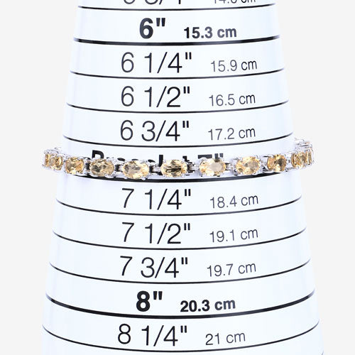 9.03 Carat Genuine Citrine .925 Sterling Silver Bracelet