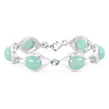 39.72 Carat Genuine Aquamarine .925 Sterling Silver Bracelet