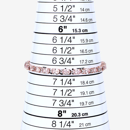 8.95 Carat Genuine Morganite and White Diamond 14K Rose Gold Bracelet