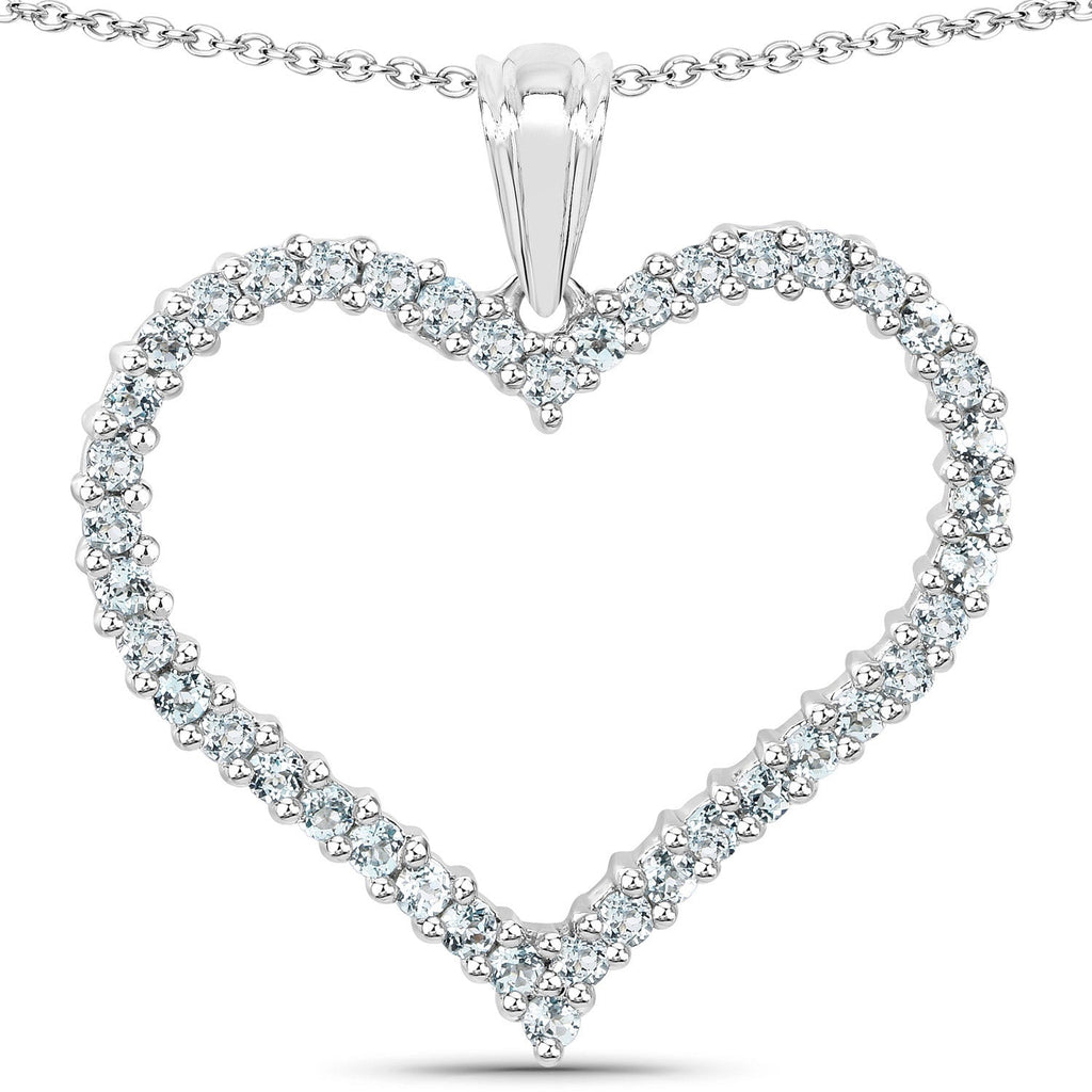 2.10 Carat Genuine Blue Topaz .925 Sterling Silver Pendant