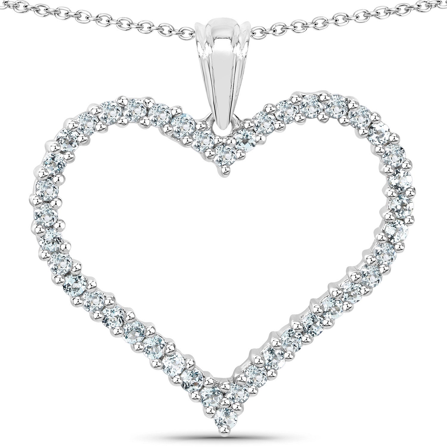 2.10 Carat Genuine Blue Topaz .925 Sterling Silver Pendant