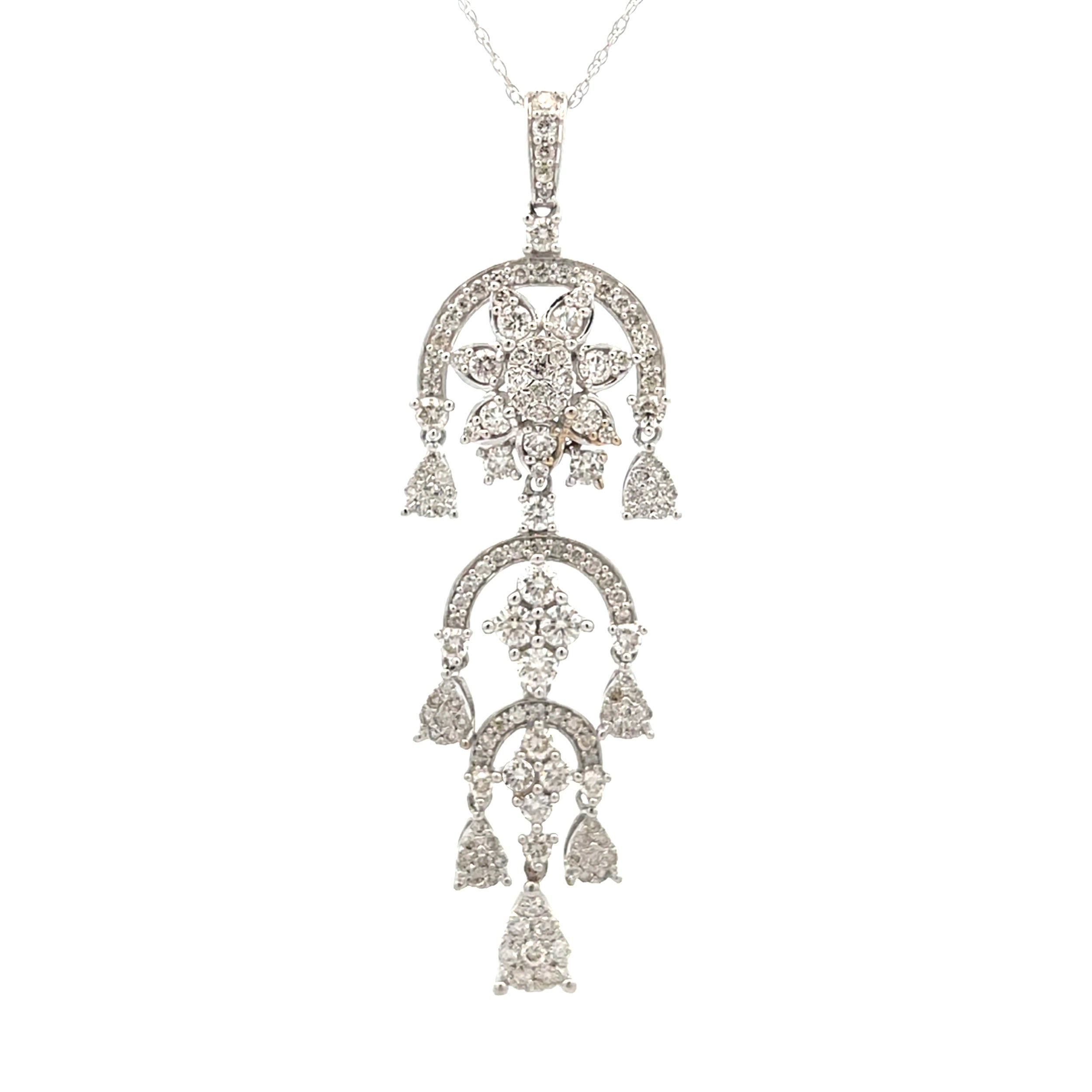 1.50ct Diamond Fashion Pendants 14KT White Gold