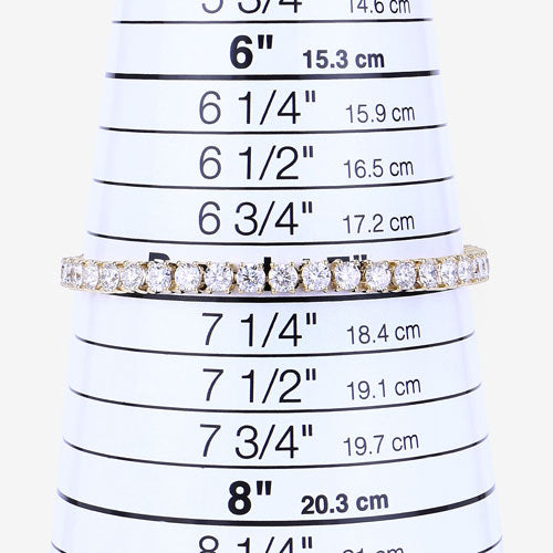 10.00 Carat Lab Grown Diamond 14K Yellow Gold Bracelet