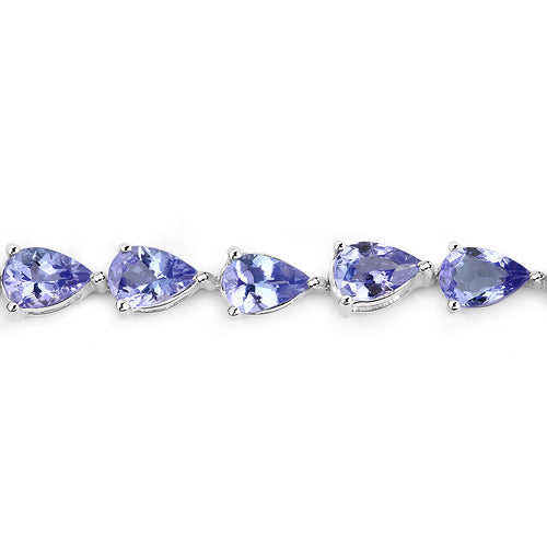 9.25 Carat Genuine Tanzanite .925 Sterling Silver Bracelet