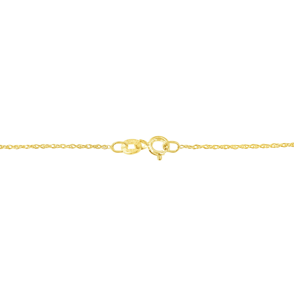 10K Yellow Gold 1/4 cttw Prong Set Round-Cut Diamond Open Heart 18" Pendant Necklace (K-L Color, I1-I2 Clarity)