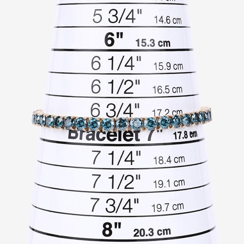 12.95 Carat Genuine Blue Diamond 14K Yellow Gold Bracelet