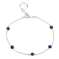 1.50 Carat Genuine Blue Sapphire .925 Sterling Silver Bracelet