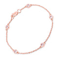 0.45 Carat Genuine Morganite .925 Sterling Silver Bracelet