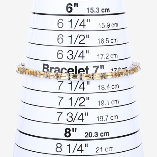 12.80 Carat Genuine Citrine .925 Sterling Silver Bracelet