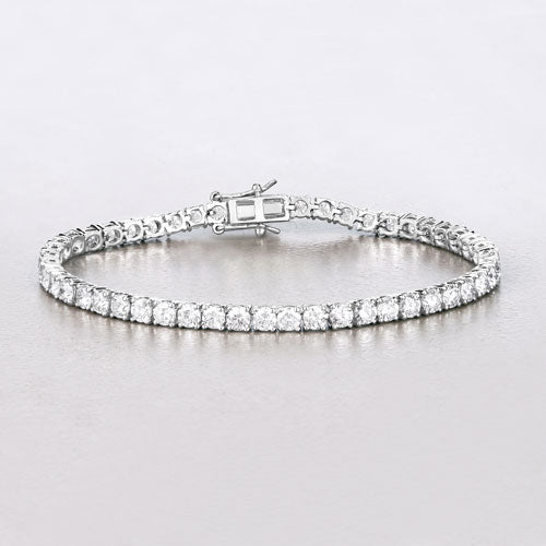 7.00 Carat Lab Grown Diamond 14K White Gold Bracelet