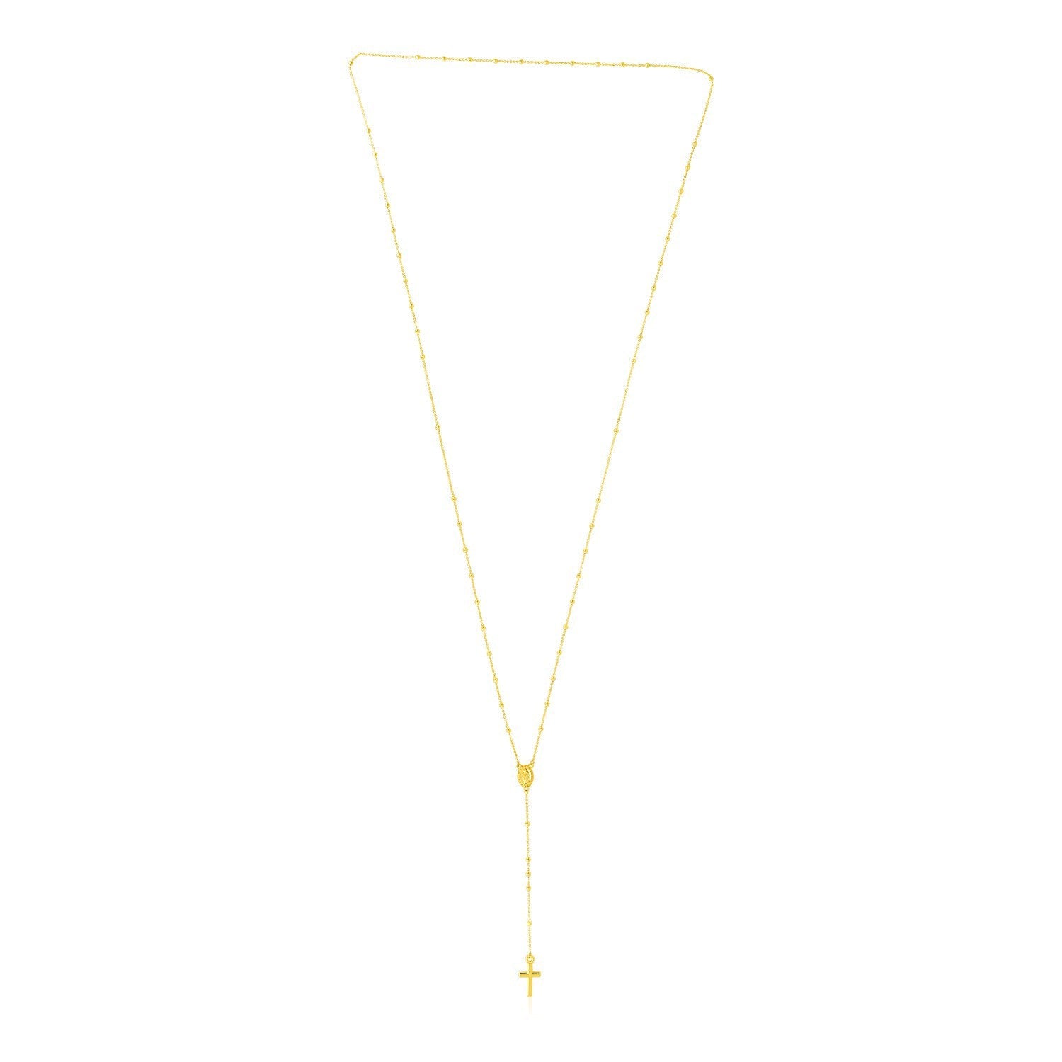 14k Yellow Gold Rosary Necklace