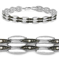 0.22 Carat Genuine Champagne Diamond .925 Sterling Silver Bracelet