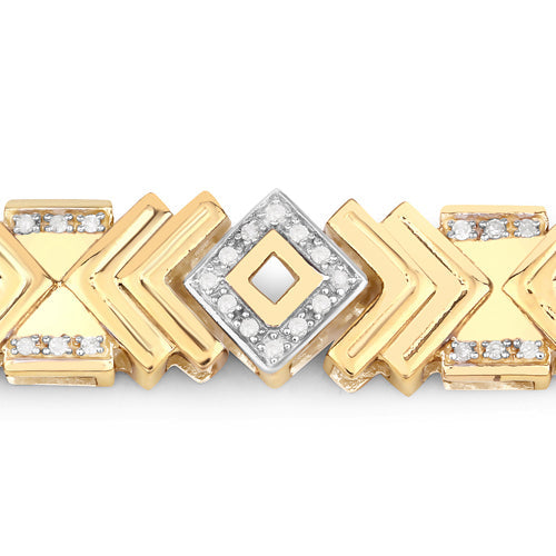 0.98 Carat Genuine White Diamond .925 Sterling Silver Bracelet