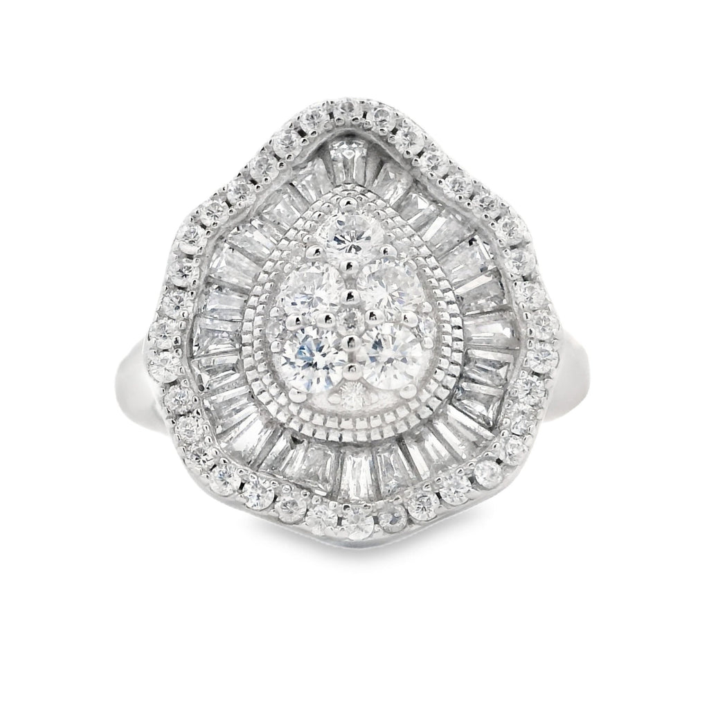 Cubic Zirconium Ring Sterling Silver