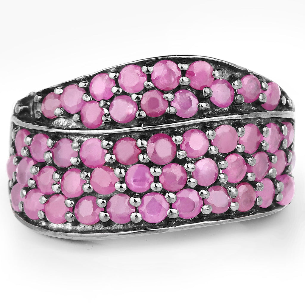 2.33 Carat Genuine Ruby .925 Sterling Silver Ring