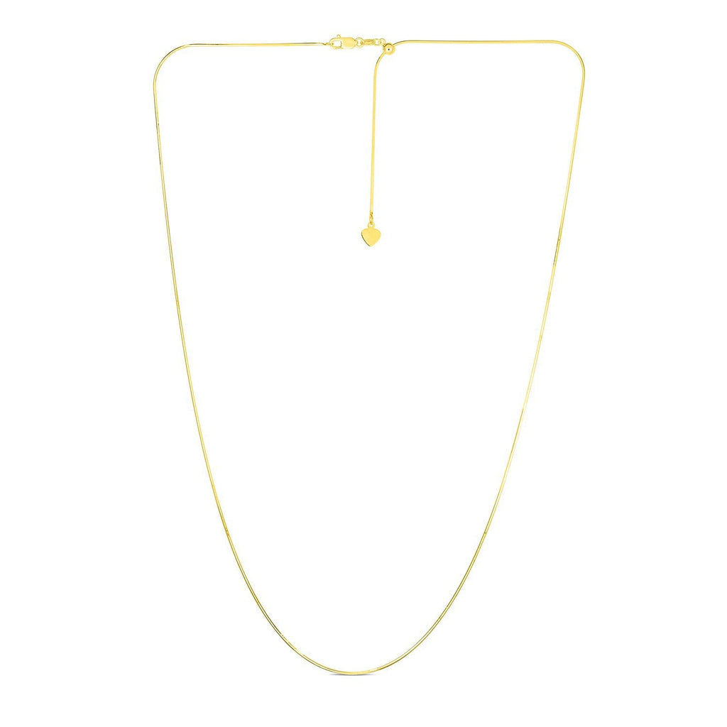 14k Yellow Gold Adjustable Snake Chain 0.85mm