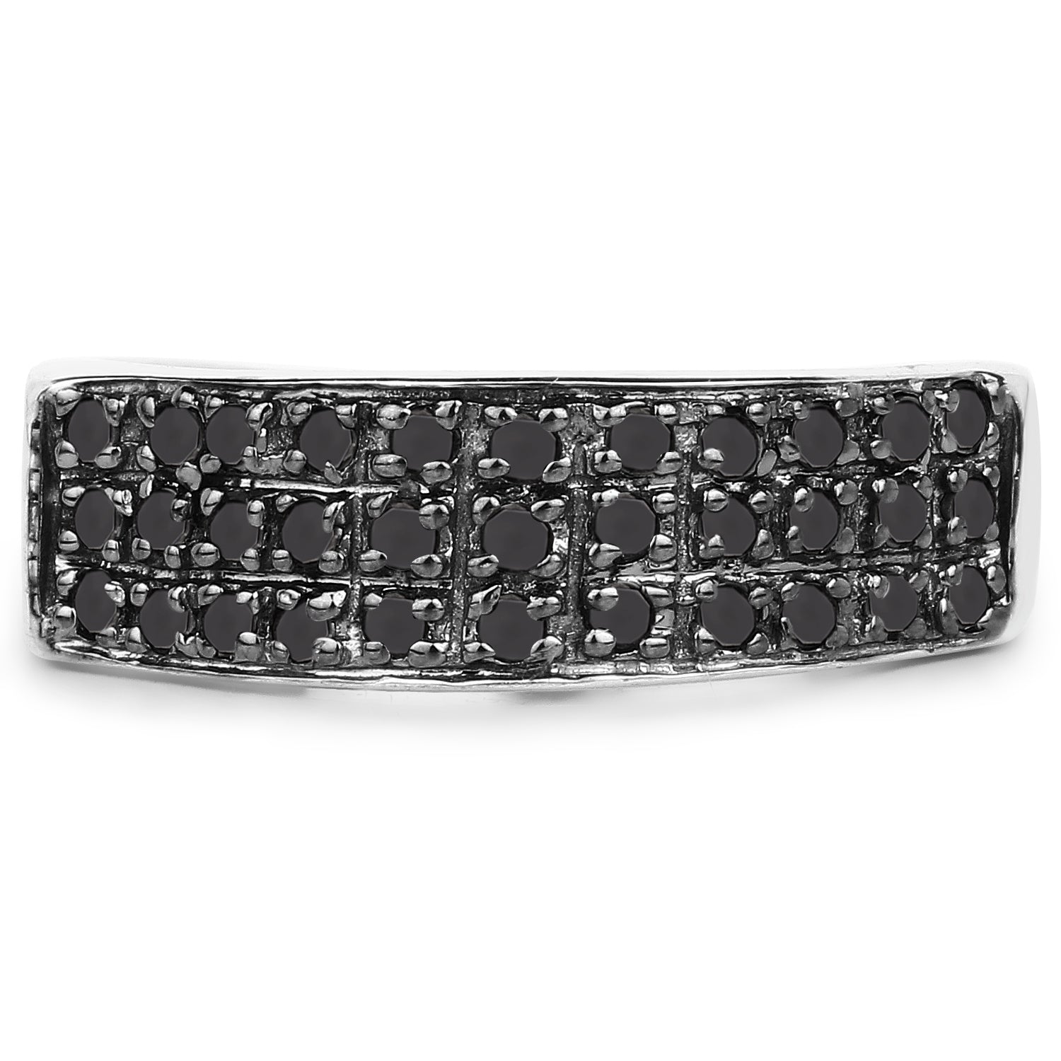 0.35 Carat Genuine Black Diamond .925 Sterling Silver Ring