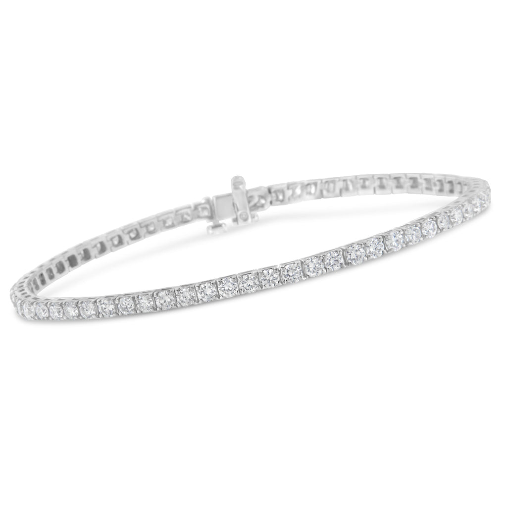 IGI Certified 5.0 Cttw Cut Diamond 14K White Gold Classic 7â€ Tennis Bracelet (H-I Color, I1-I2 Clarity)
