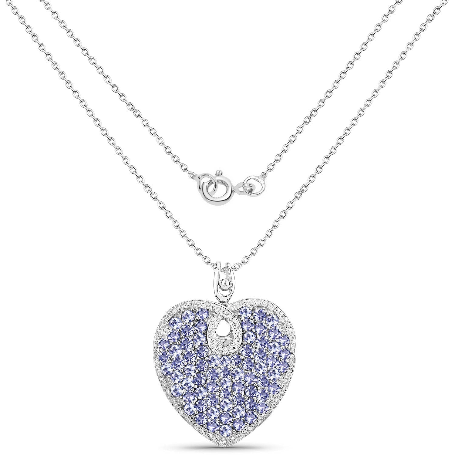 6.17 Carat Genuine Tanzanite .925 Sterling Silver Pendant