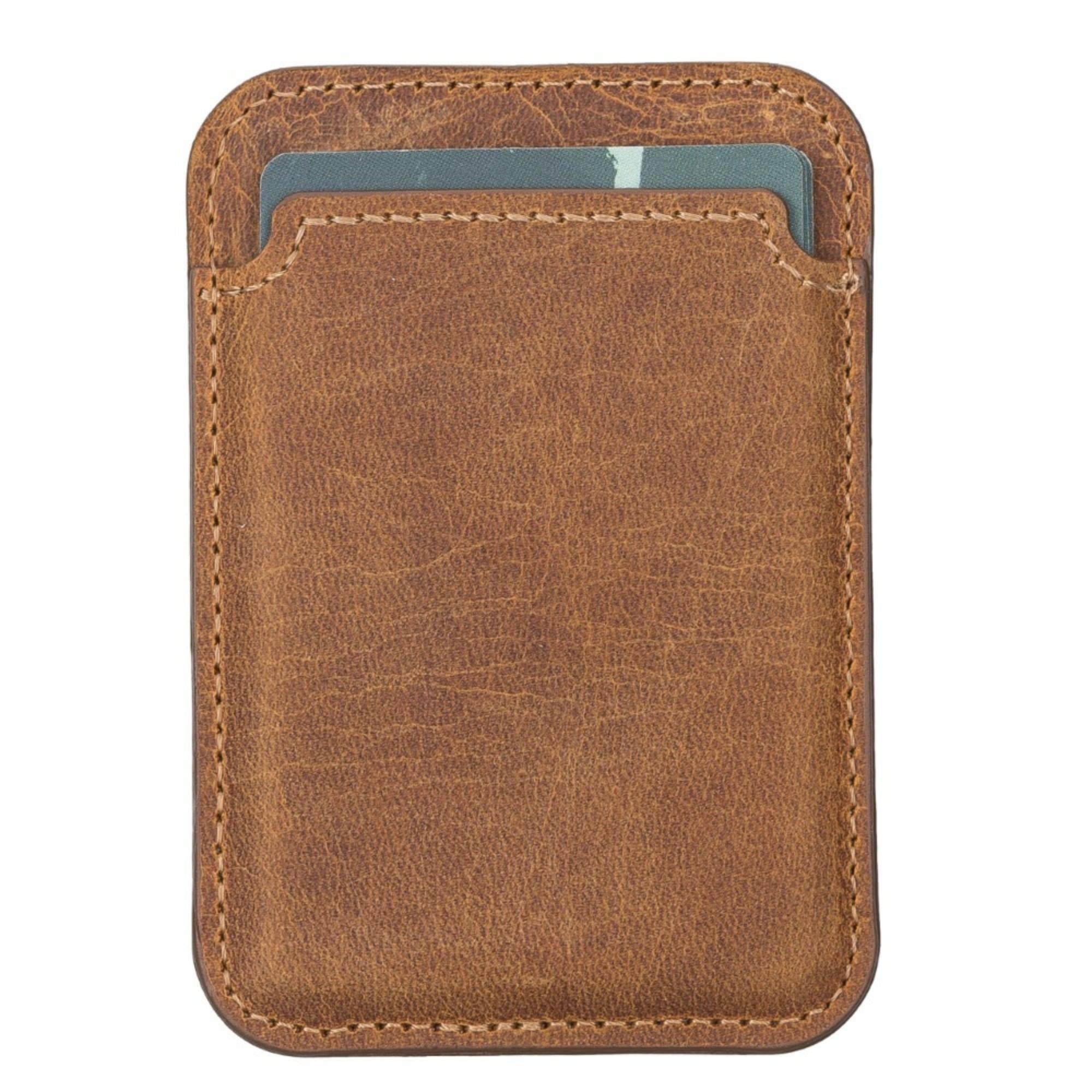 Cortland Full-Grain Leather Card Holder Wallet with Magnet