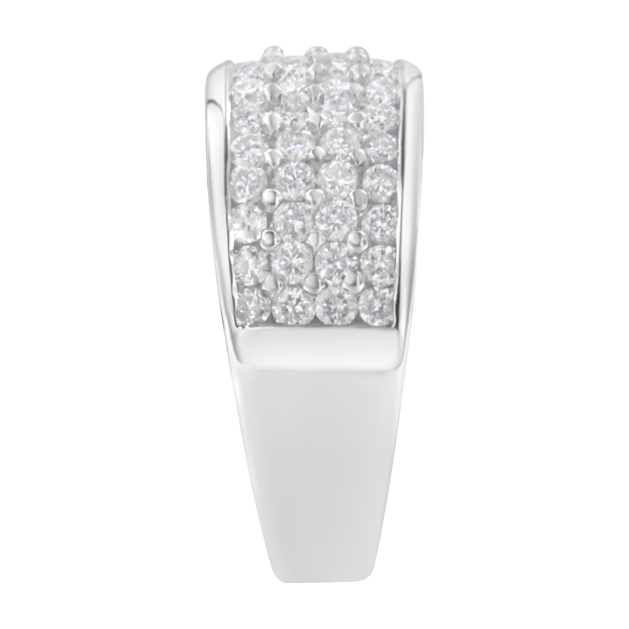14K White Gold Round Cut Diamond Ring (1.0 Cttw, H-I Color, SI2-I1 Clarity) - Size 6-1/2