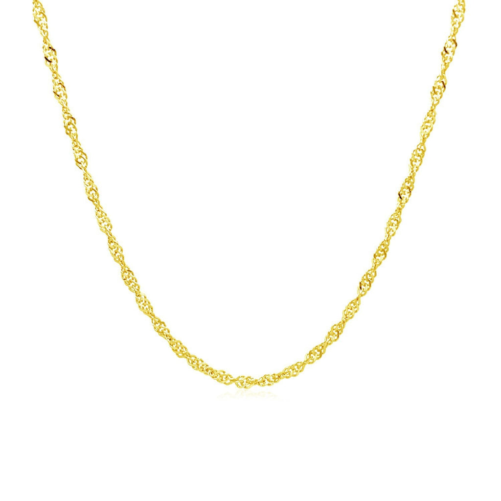 10k Yellow Gold Singapore Chain 1.5mm