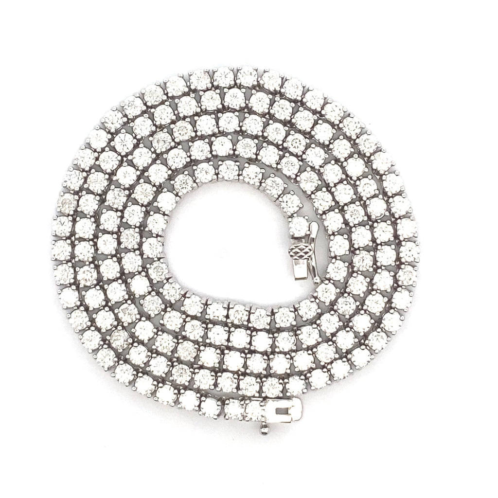 6.85ct Moissanite Tennis Necklace Sterling Silver