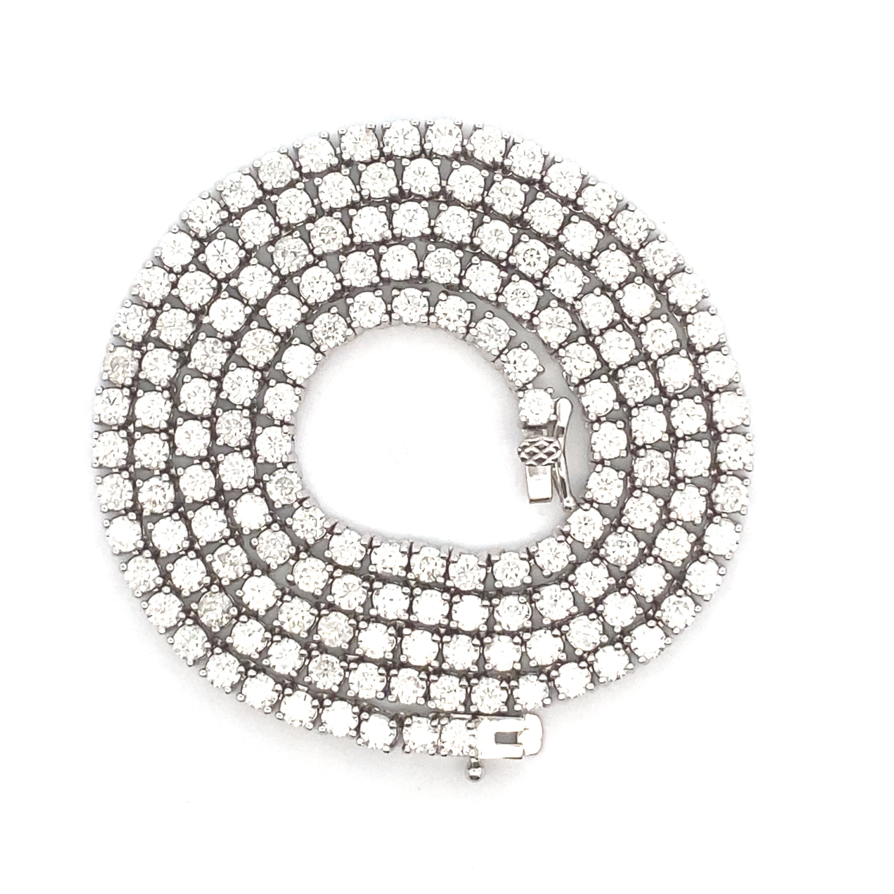 6.85ct Moissanite Tennis Necklace Sterling Silver