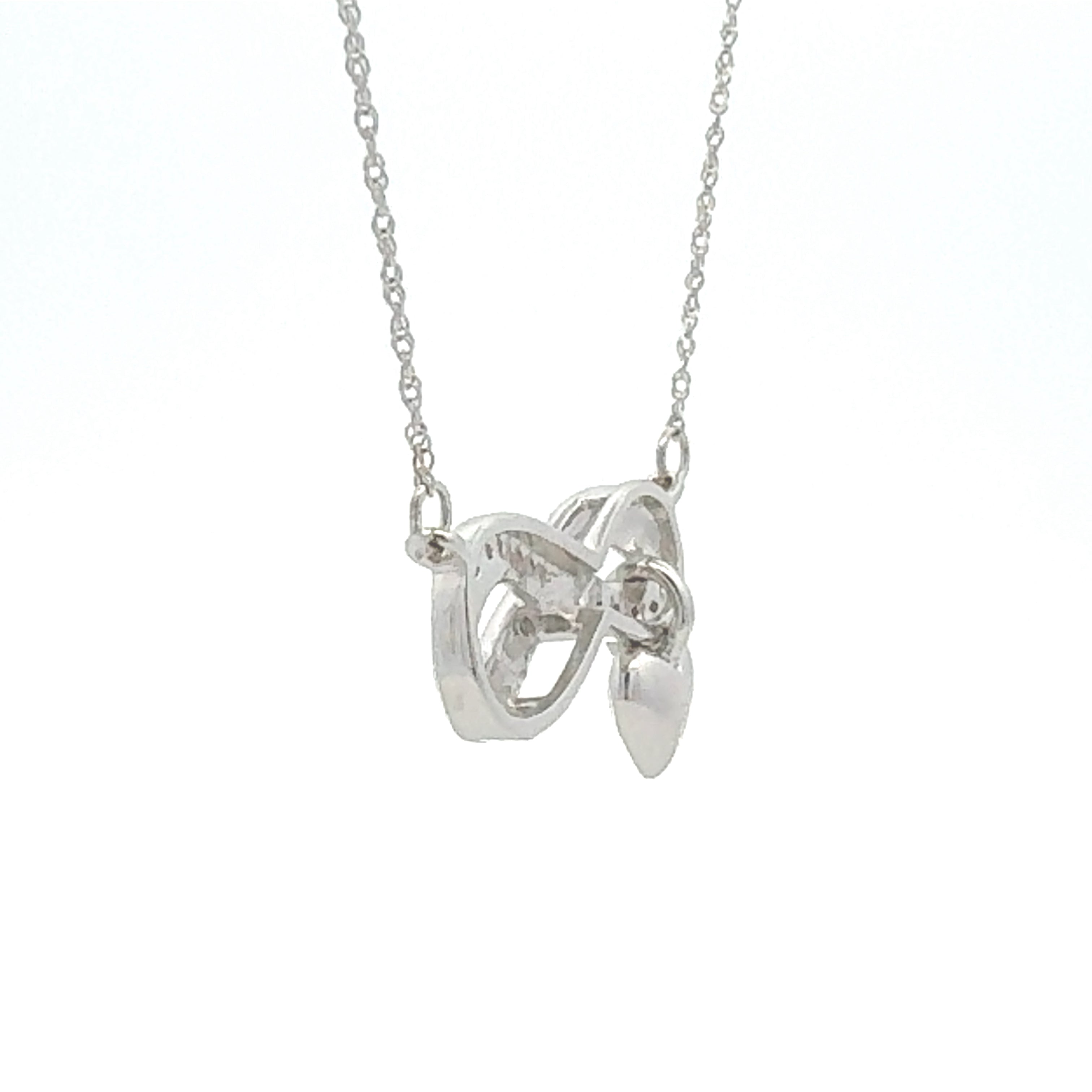 .04ct Diamond Cross Religious Pendant Sterling Silver