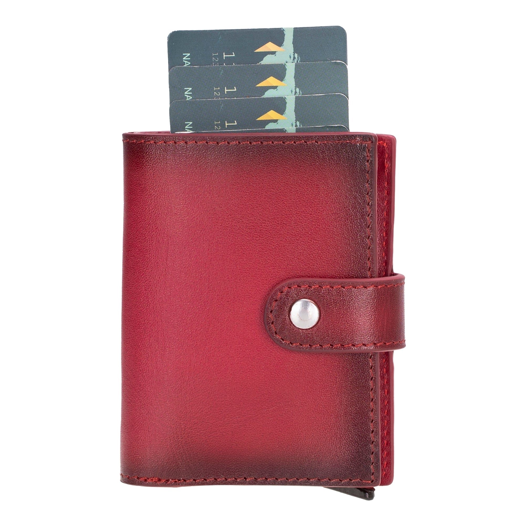 Douglas Genuine Leather Pop-Up Wallet with AirTag Slot - RFID Blocking Cardholder