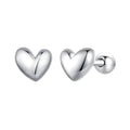 925 Sterling Silver Plated Platinum 5mm Earrings for Women