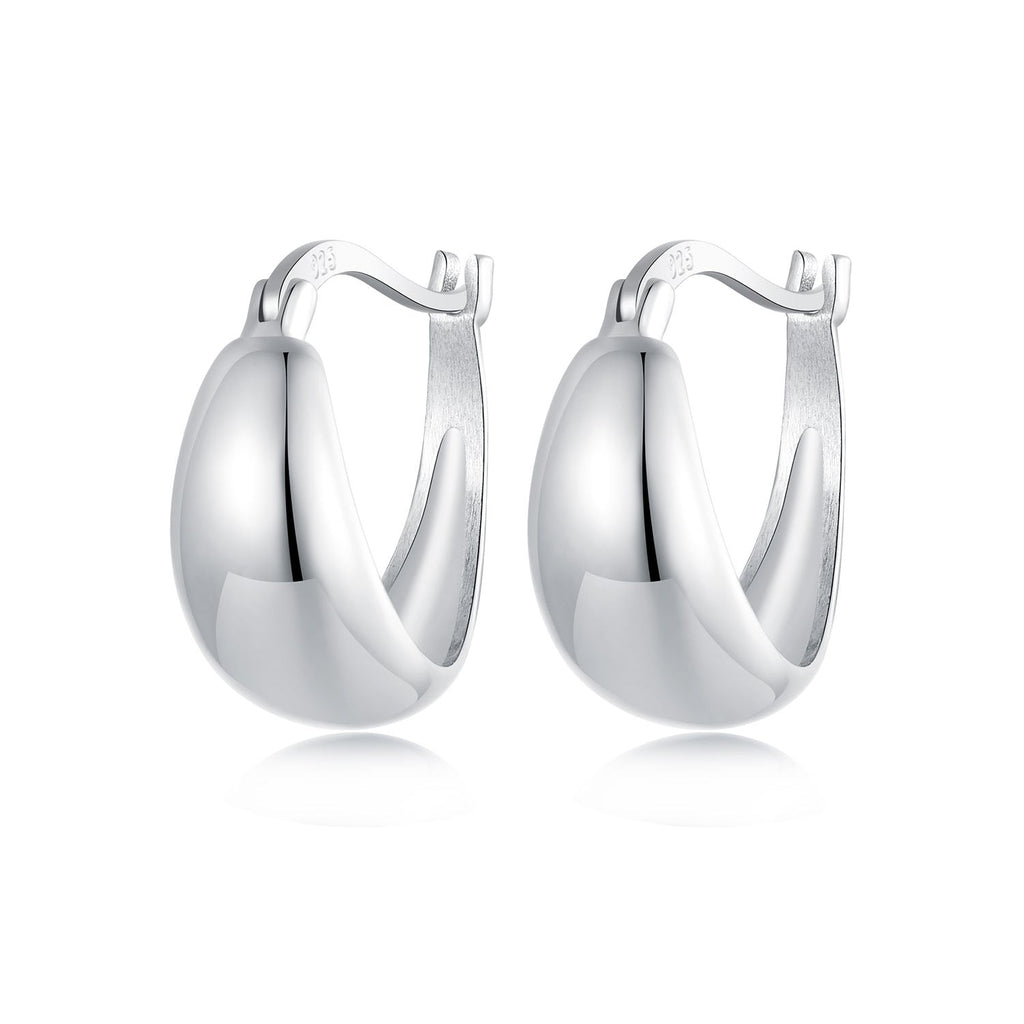 925 Sterling Silver White Gold Plated Earrings for Women