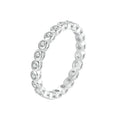 925 Sterling Silver 2mm Moissanite Ring Size 7 for Women
