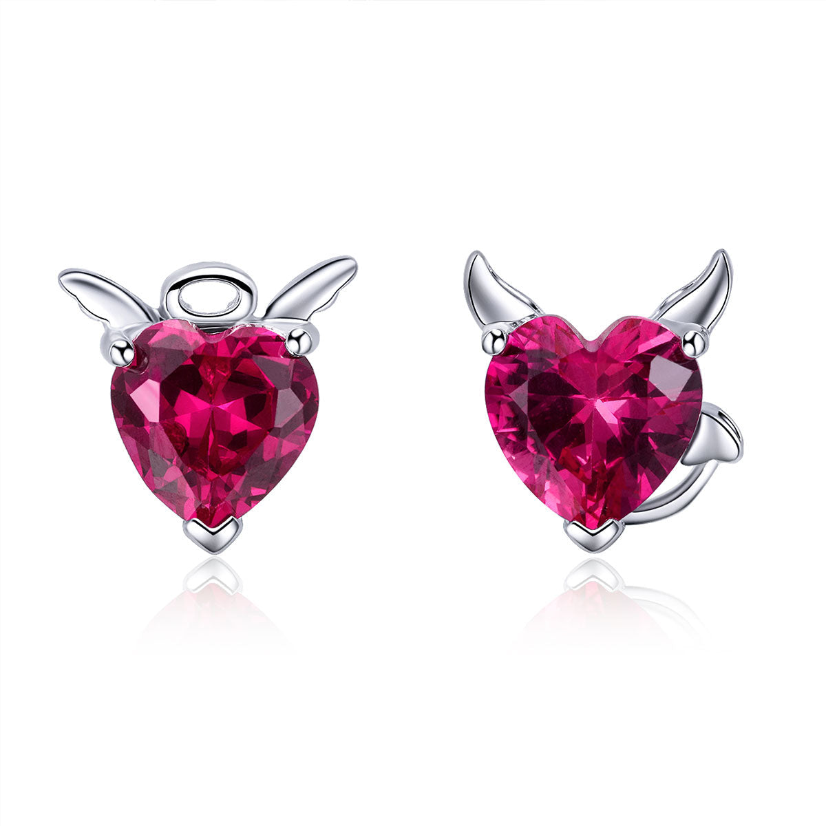 925 Sterling Silver Earrings with Pavé Setting CZ, 1*0.9cm for Women