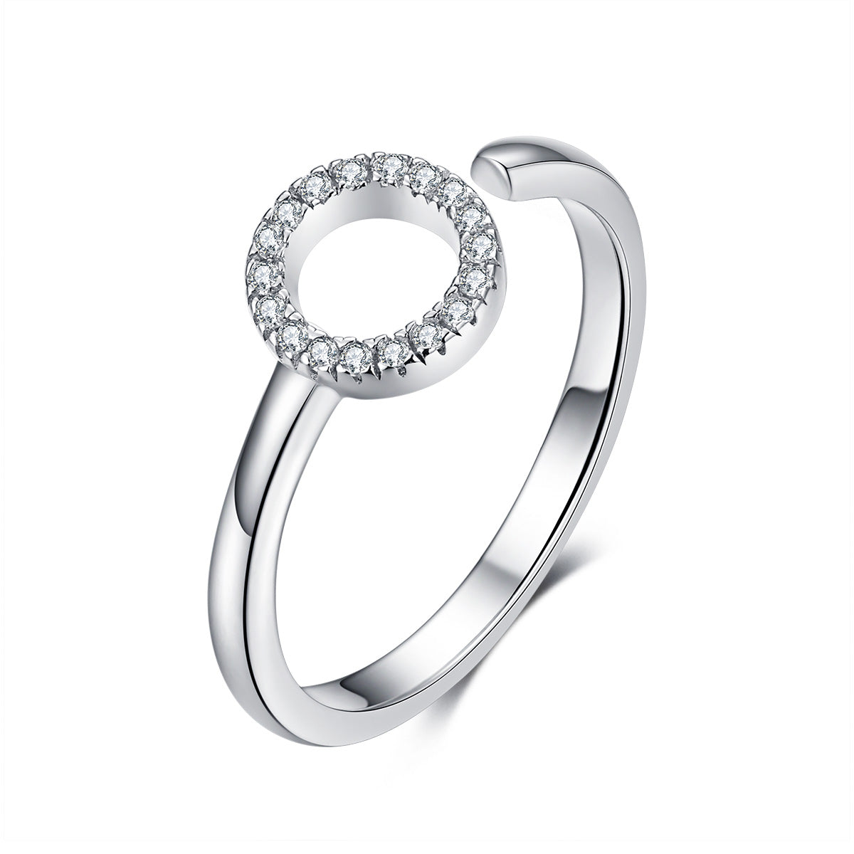 925 Sterling Silver Ring with Pavé Set CZ