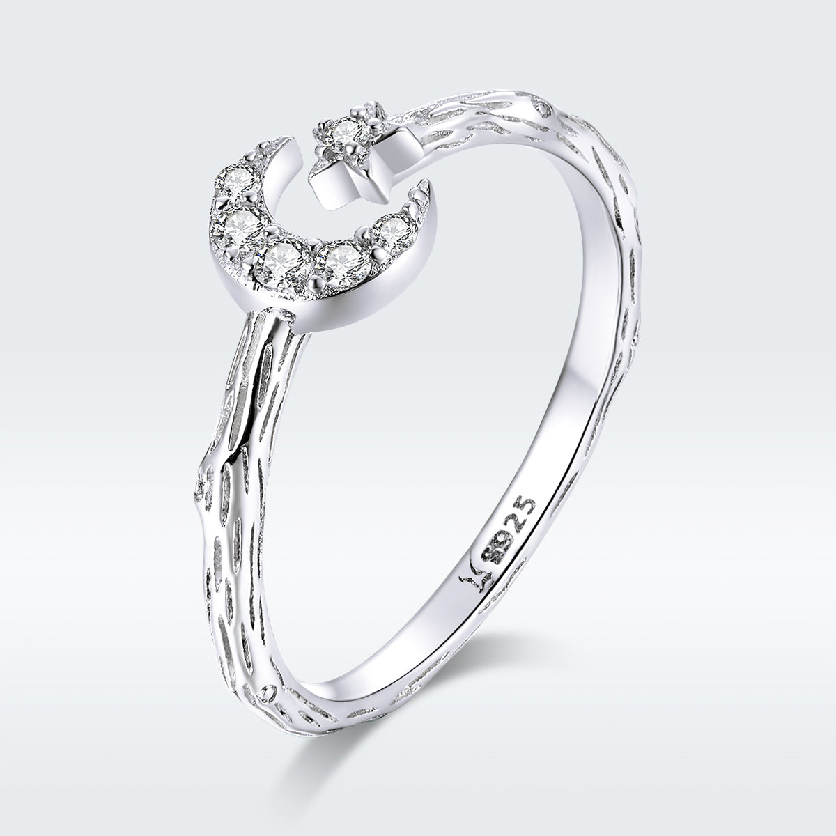 925 Sterling Silver Custom Ring with Pavé Setting CZ
