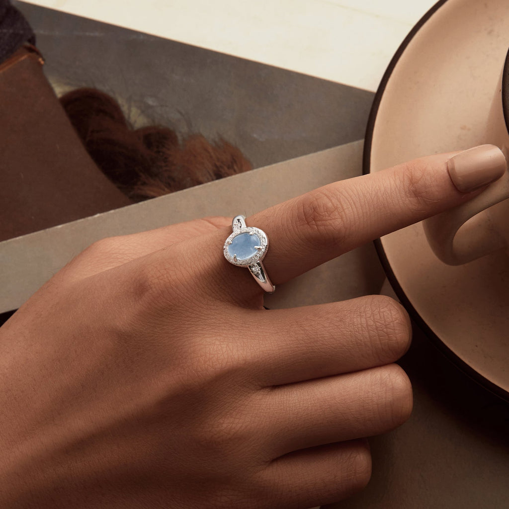 925 Sterling Silver Ring with Pavé Setting CZ, 0.2cm Width, White Gold Plated, Style E, Women